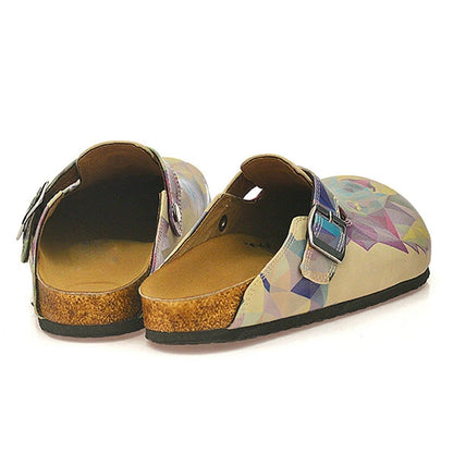 Purple Geo Lion & Wolf Clogs CAL335 (737681670240)