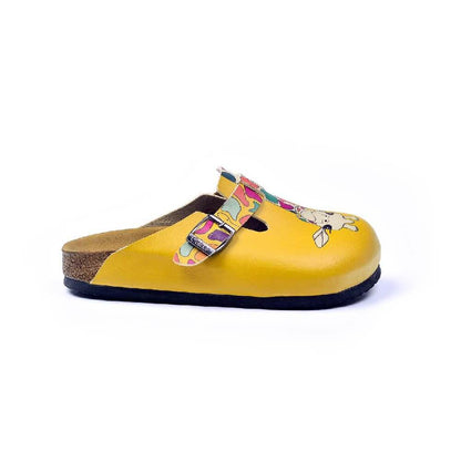Yellow Giraffe Clogs - CAL3426