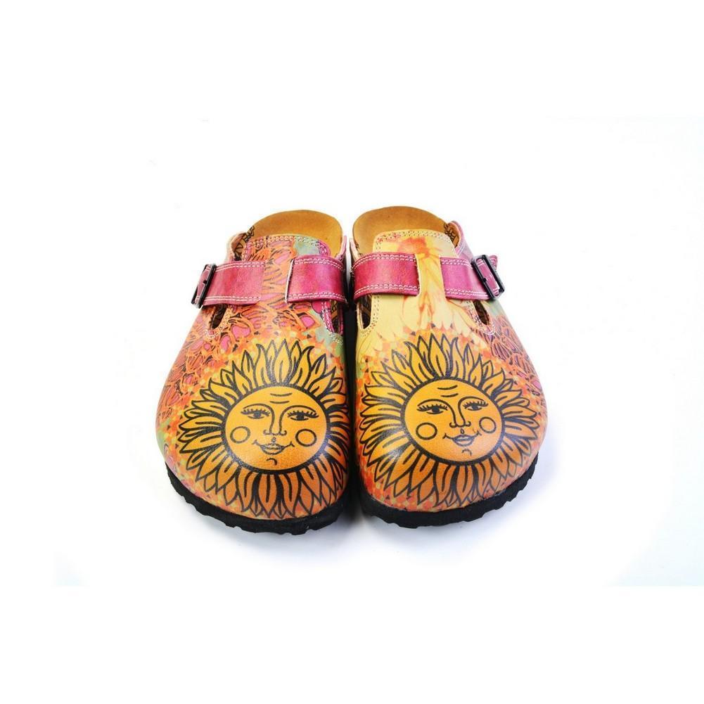 Pink & Yellow Sun Slip-On Mule CAL368 (774935150688)