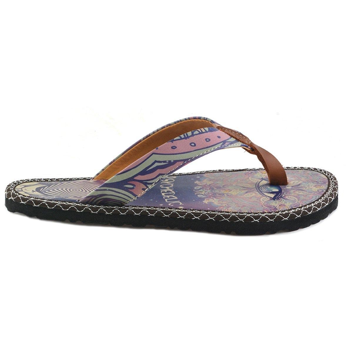 Navy & Fuchsia Psychedelic Flip-Flop CAL410 (737681277024)