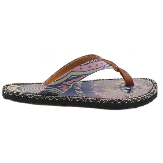 Navy & Fuchsia Psychedelic Flip-Flop CAL410 (737681277024)