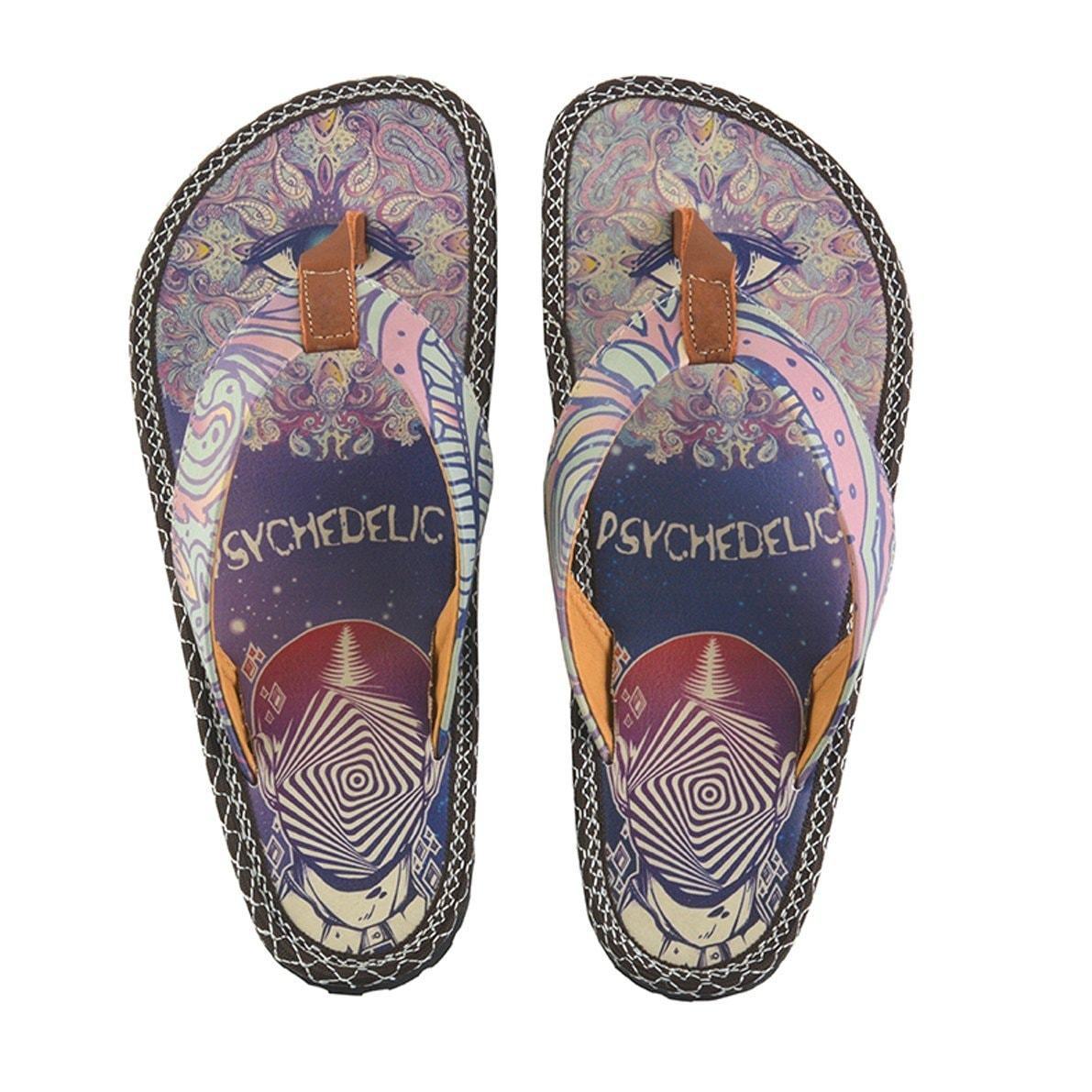 Navy & Fuchsia Psychedelic Flip-Flop CAL410 (737681277024)