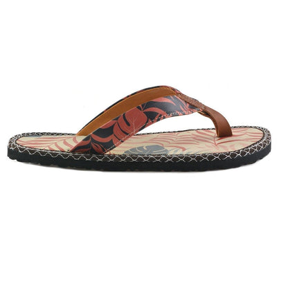 Black & Orange Jungle Flip-Flop CAL411 (737681244256)