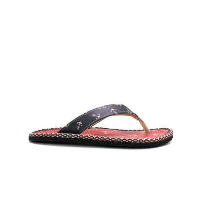 Red & Navy Anchor Flip-Flop CAL412