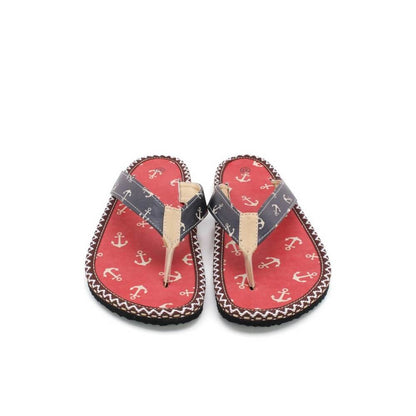 Red & Navy Anchor Flip-Flop CAL412
