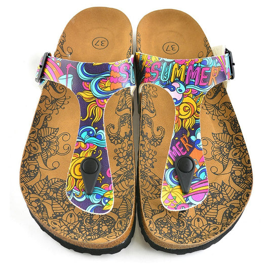 Purple Summer T-Strap Sandal CAL507 (737680785504)