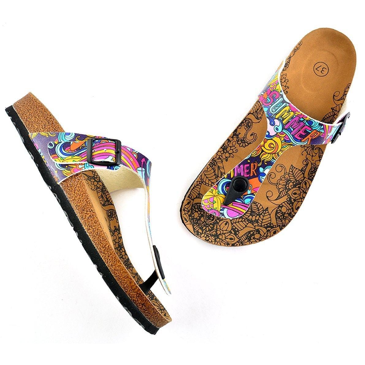 Purple Summer T-Strap Sandal CAL507 (737680785504)