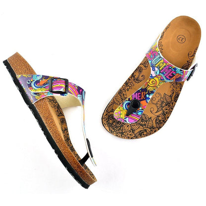 Purple Summer T-Strap Sandal CAL507 (737680785504)