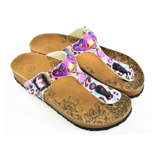 Pink Leopard T-Strap Sandal CAL513 (737680556128)