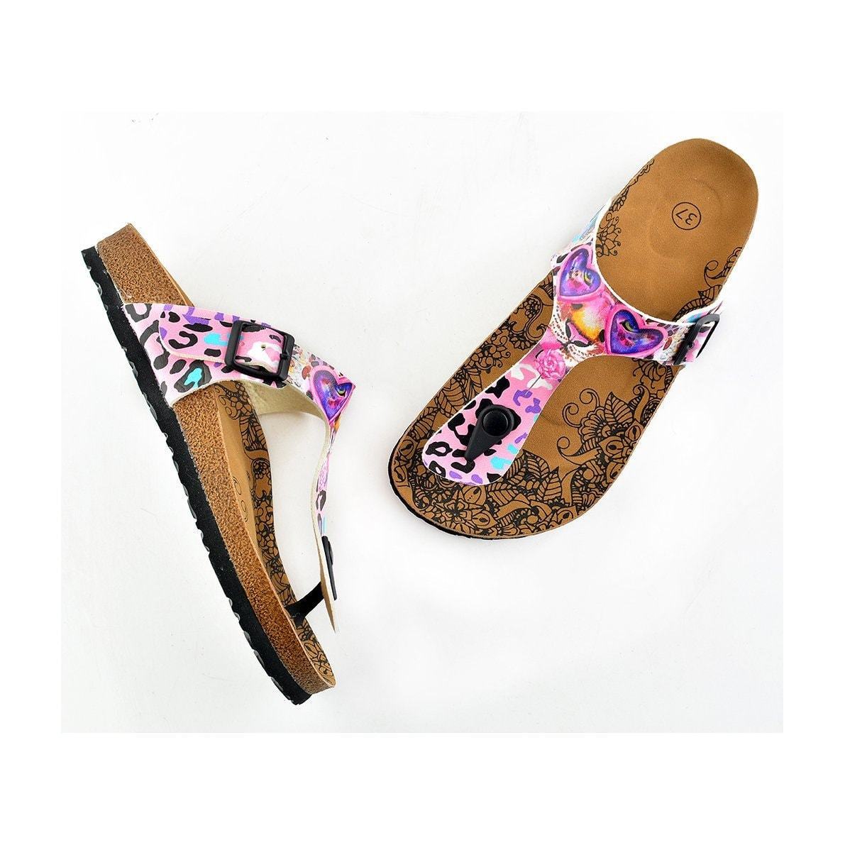 Pink Leopard T-Strap Sandal CAL513 (737680556128)