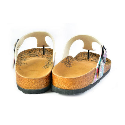 Purple & Pink Music T-Strap Sandal CAL516 (737680326752)