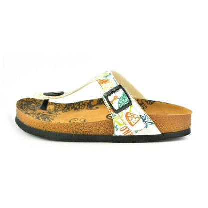 White Hello T-Strap Sandal CAL521 (737679999072)