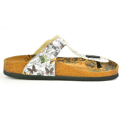 White Butterfly T-Strap Sandal CAL524 (737679900768)