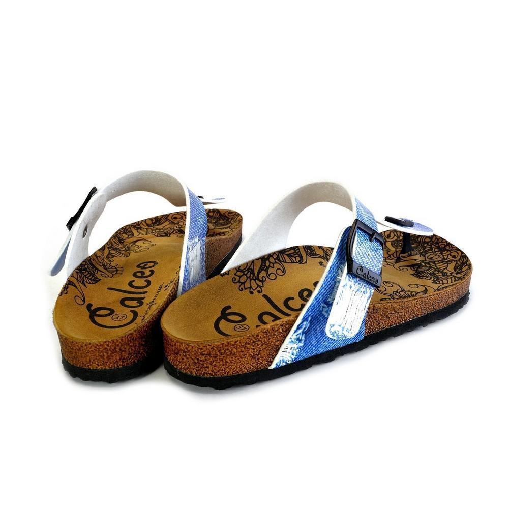 Blue Jeans Patterned Sandal - CAL527 (774936002656)