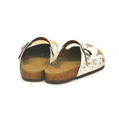 White & Orange Be Brave Clogs CAL807 (737679409248)