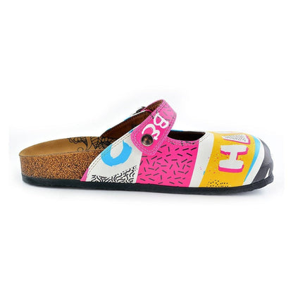 Pink & Yellow Be Happy Clogs CAL809 (737679212640)