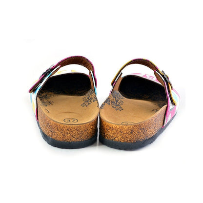 Pink & Yellow Be Happy Clogs CAL809 (737679212640)