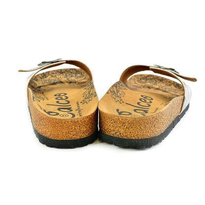 Black & White Lips Buckle-Accent Sandal CAL902 (737679114336)