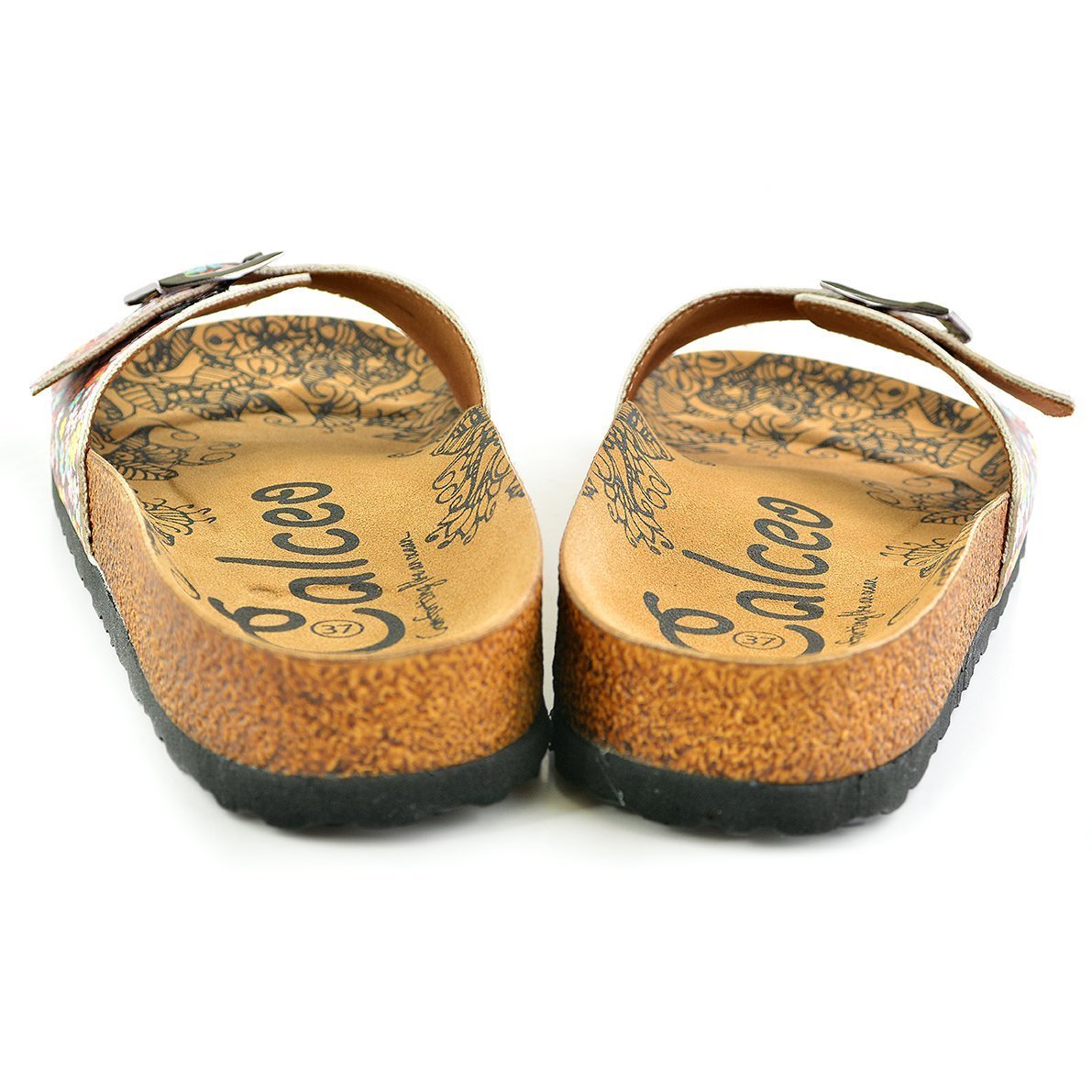 Pink Floral Buckle-Accent Sandal CAL908 (737678884960)