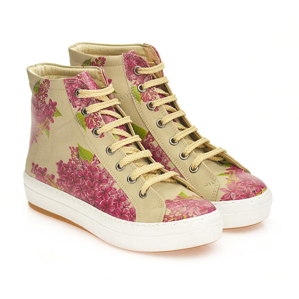 Purple Flowers Sneaker Boots CW2020 (1405803069536)