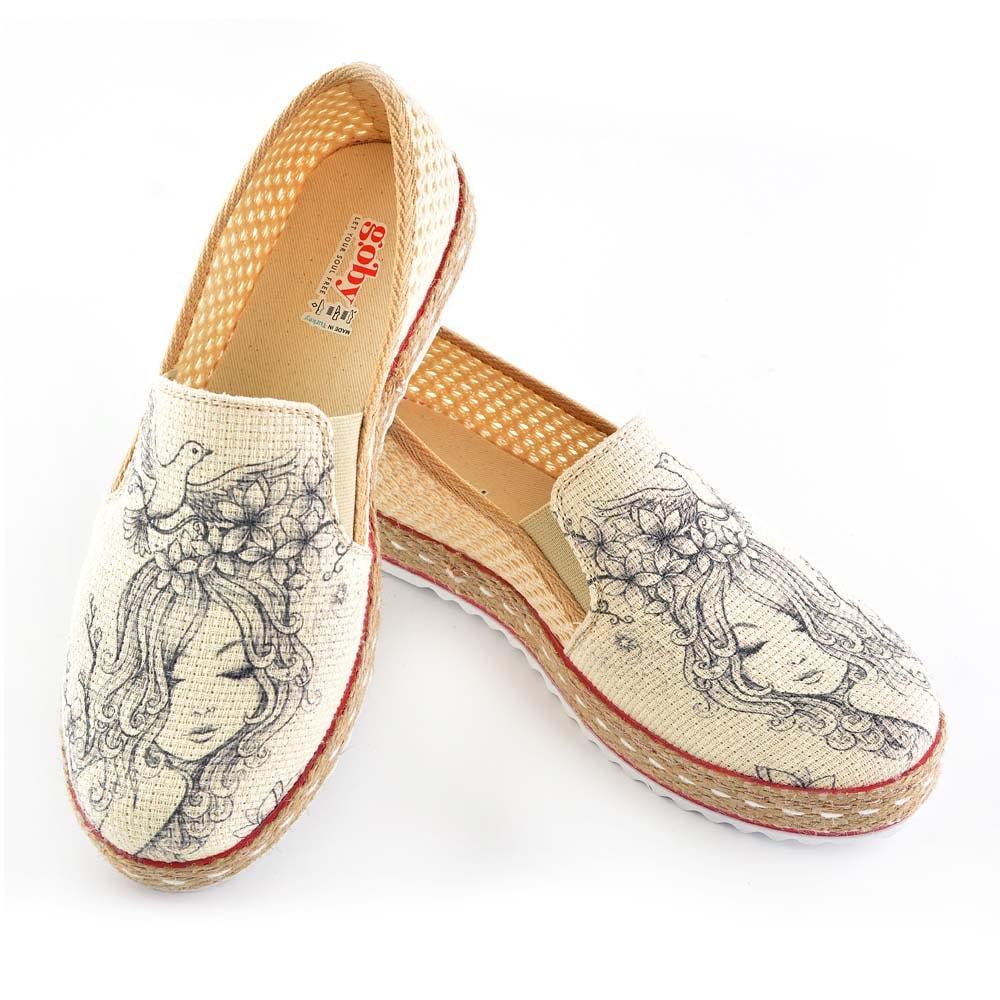 Lady and Birds Sneaker Shoes DEL120 (506265436192)