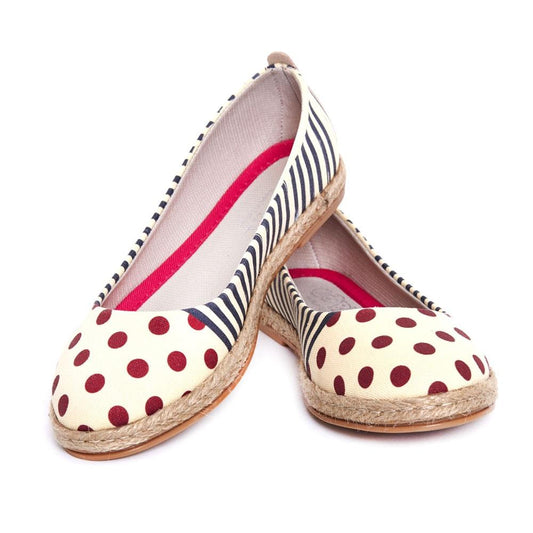 Striped Dotted Ballerinas Shoes FBR1184 (506265567264)