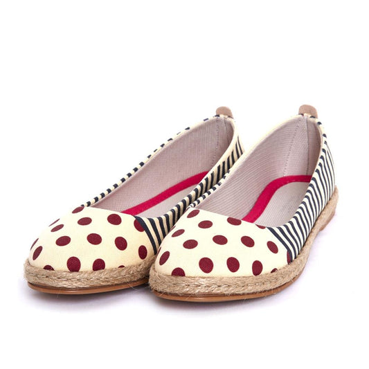 Striped Dotted Ballerinas Shoes FBR1184 (506265567264)
