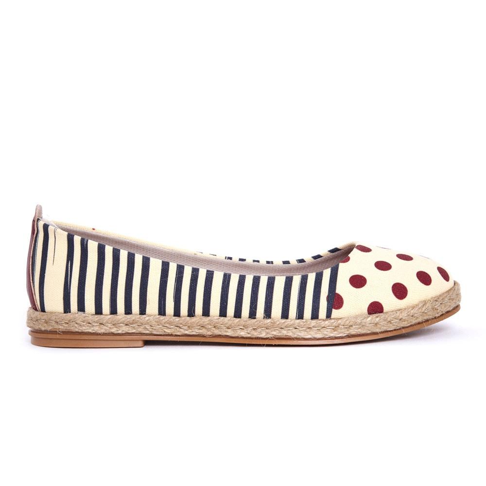 Striped Dotted Ballerinas Shoes FBR1184 (506265567264)