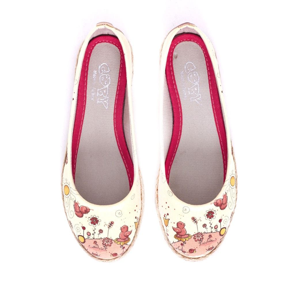 Cute Birds Ballerinas Shoes FBR1196 (506265632800)