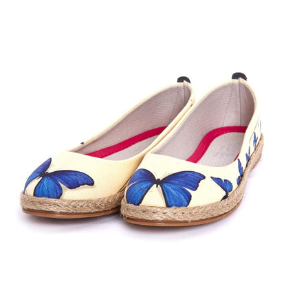 Blue Butterfly Ballerinas Shoes FBR1198 (506265665568)