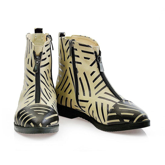 Pattern Ankle Boots FER107 (1405806477408)