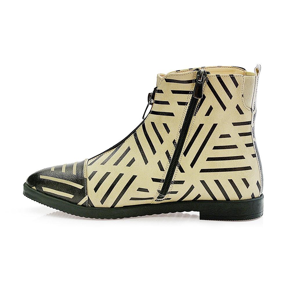 Pattern Ankle Boots FER107 (1405806477408)