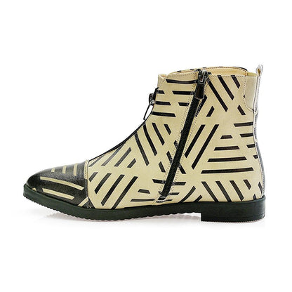 Pattern Ankle Boots FER107 (1405806477408)