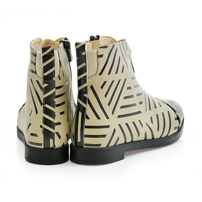 Pattern Ankle Boots FER107 (1405806477408)
