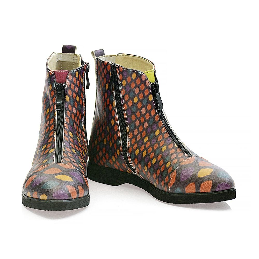 Color Scaly Ankle Boots FER110 (1405806542944)