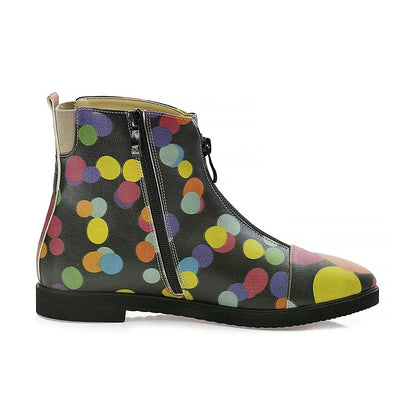 Colored Dots Ankle Boots FER111 (1405806575712)