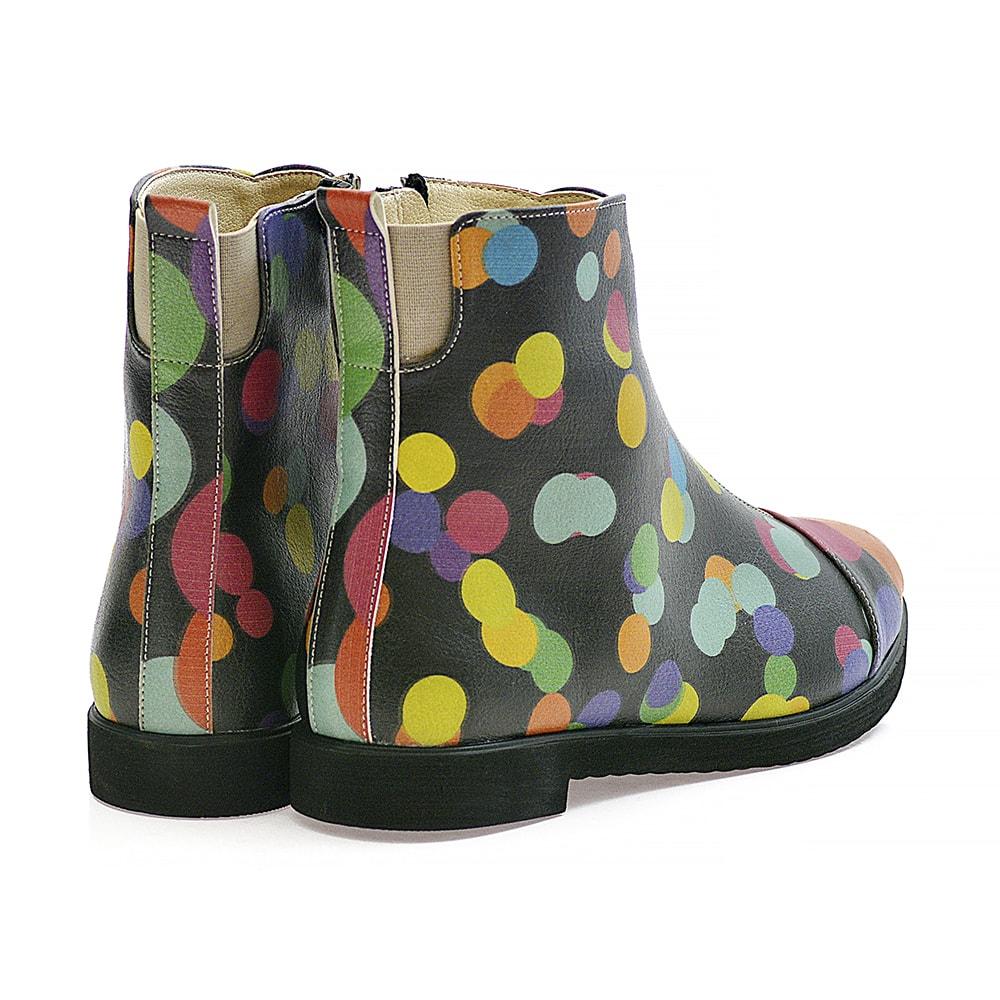 Colored Dots Ankle Boots FER111 (1405806575712)