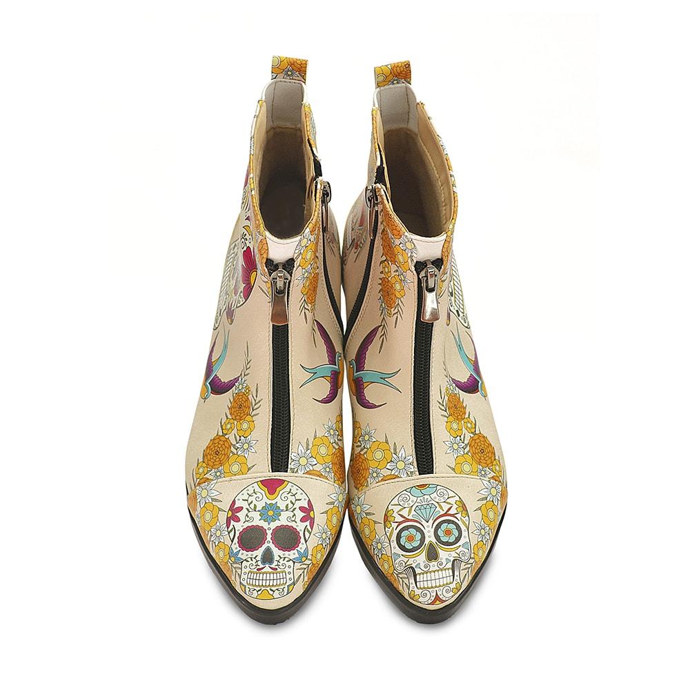 Skull Ankle Boots FER112 (1405806641248)