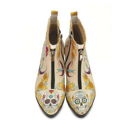 Skull Ankle Boots FER112 (1405806641248)