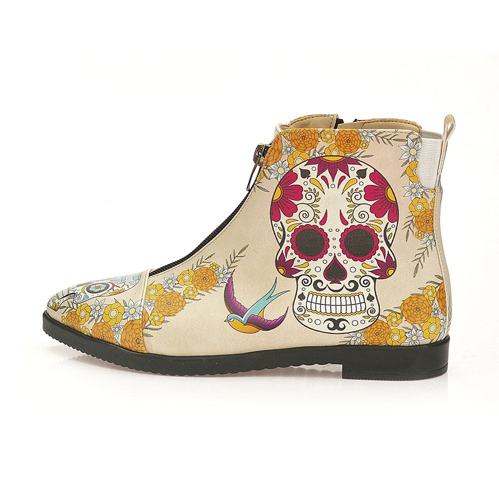 Skull Ankle Boots FER112 (1405806641248)