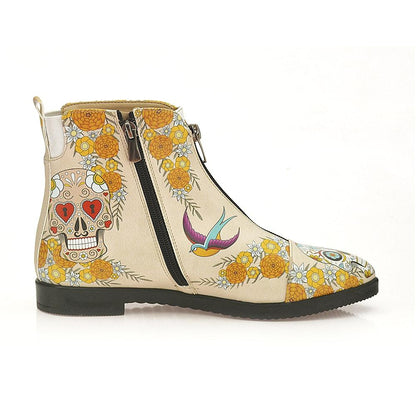 Skull Ankle Boots FER112 (1405806641248)