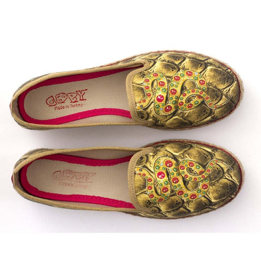 Gold Snake Sneaker Shoes HVD1461 (506268090400)