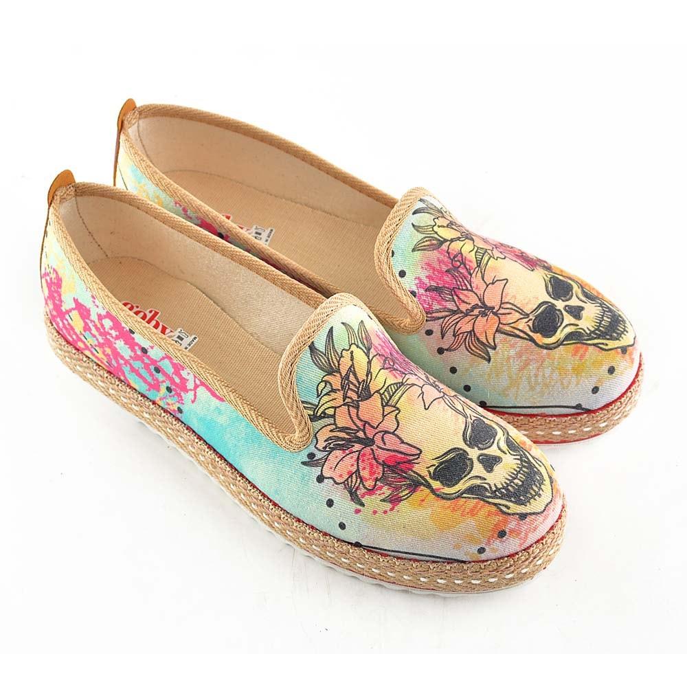 Flowering Skull Sneaker Shoes HVD1469 (506268221472)