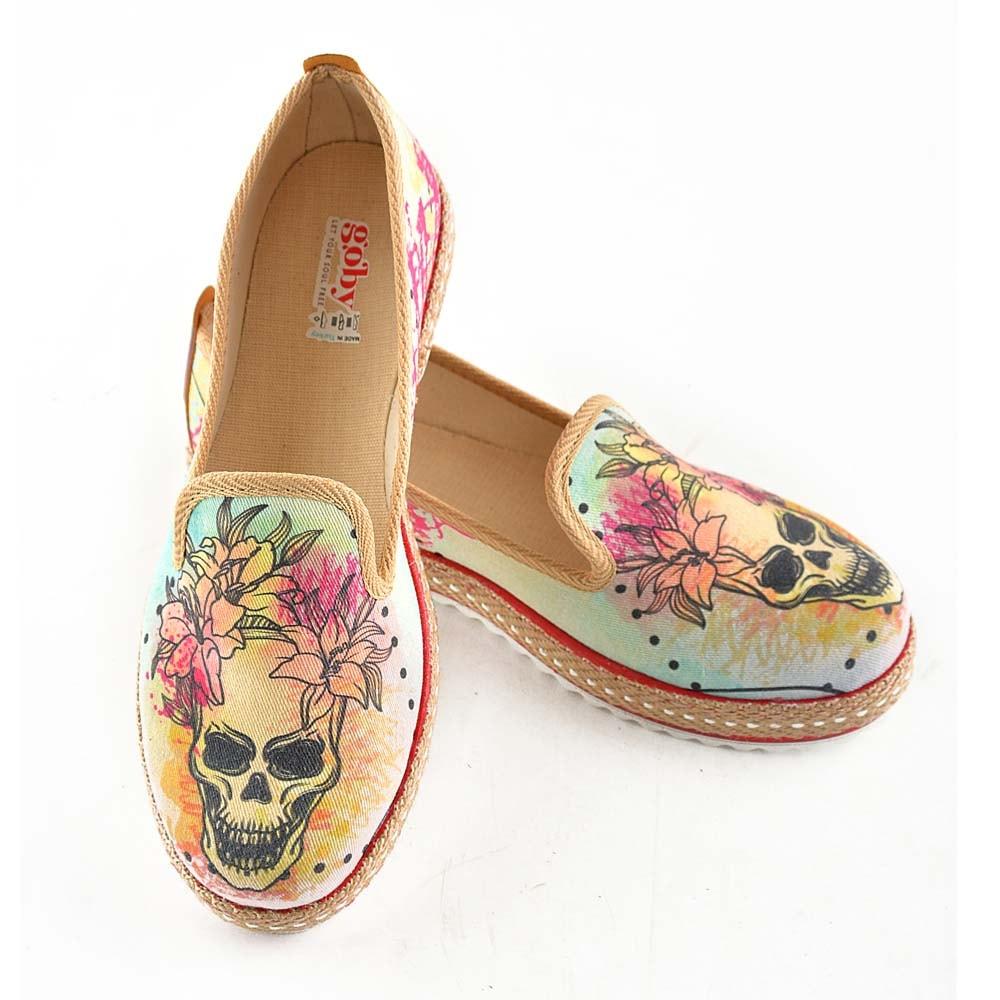Flowering Skull Sneaker Shoes HVD1469 (506268221472)