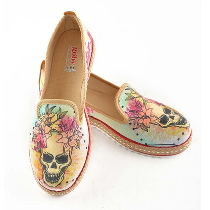 Flowering Skull Sneaker Shoes HVD1469 (506268221472)