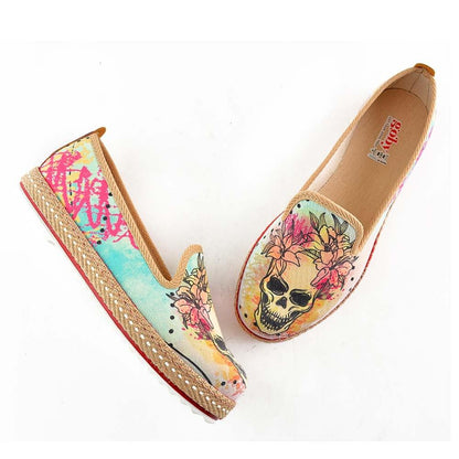 Flowering Skull Sneaker Shoes HVD1469 (506268221472)