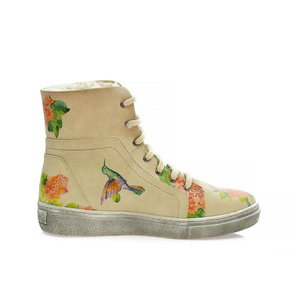 Flowers Short Boots JAS101 (1421179781216)