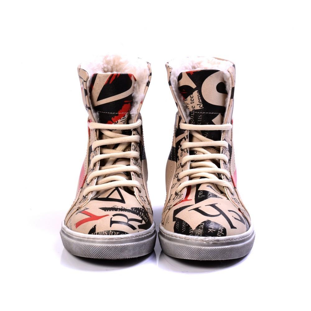 Newspaper Short Boots JAS105 (1421180174432)