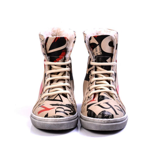 Newspaper Short Boots JAS105 (1421180174432)