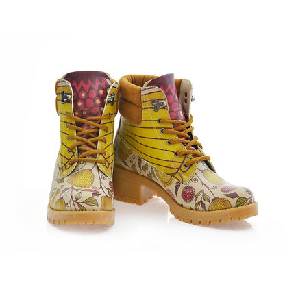 Flowers Short Boots KAT113 (1421183975520)